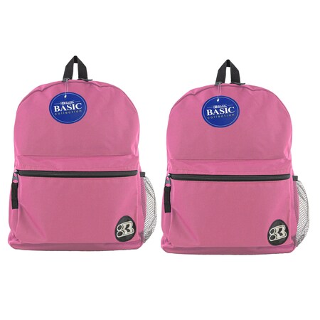 Basic Backpack 16in Fuchsia, PK2